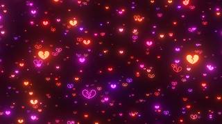 Flying Through Tiny Neon Glowing Sad Broken Heart Love Symbol Shapes 4K DJ Visuals Loop Background screenshot 5