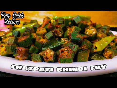 chatpati-masala-bhindi-fry-|-less-oil-healthy-recipe-|-okra-fry-recipe---fem-quick-recipes