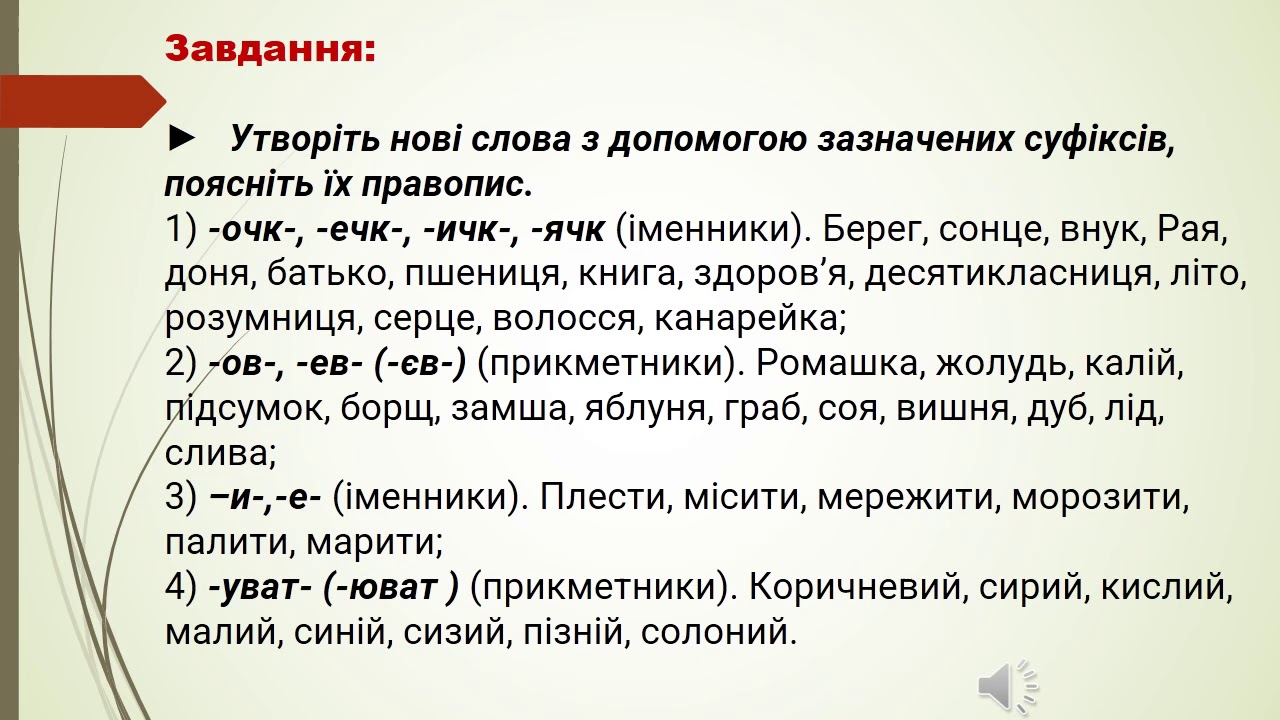  Пособие по теме Правопис. Основні орфограми в коренях, префіксах і суфіксах