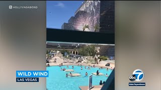 Dust devil creates chaotic scene at Las Vegas resort pool ABC7 Los Angeles