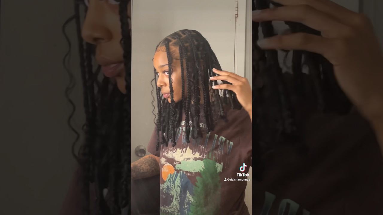 Bantu knotless on myself💛subscribe for more content!! 