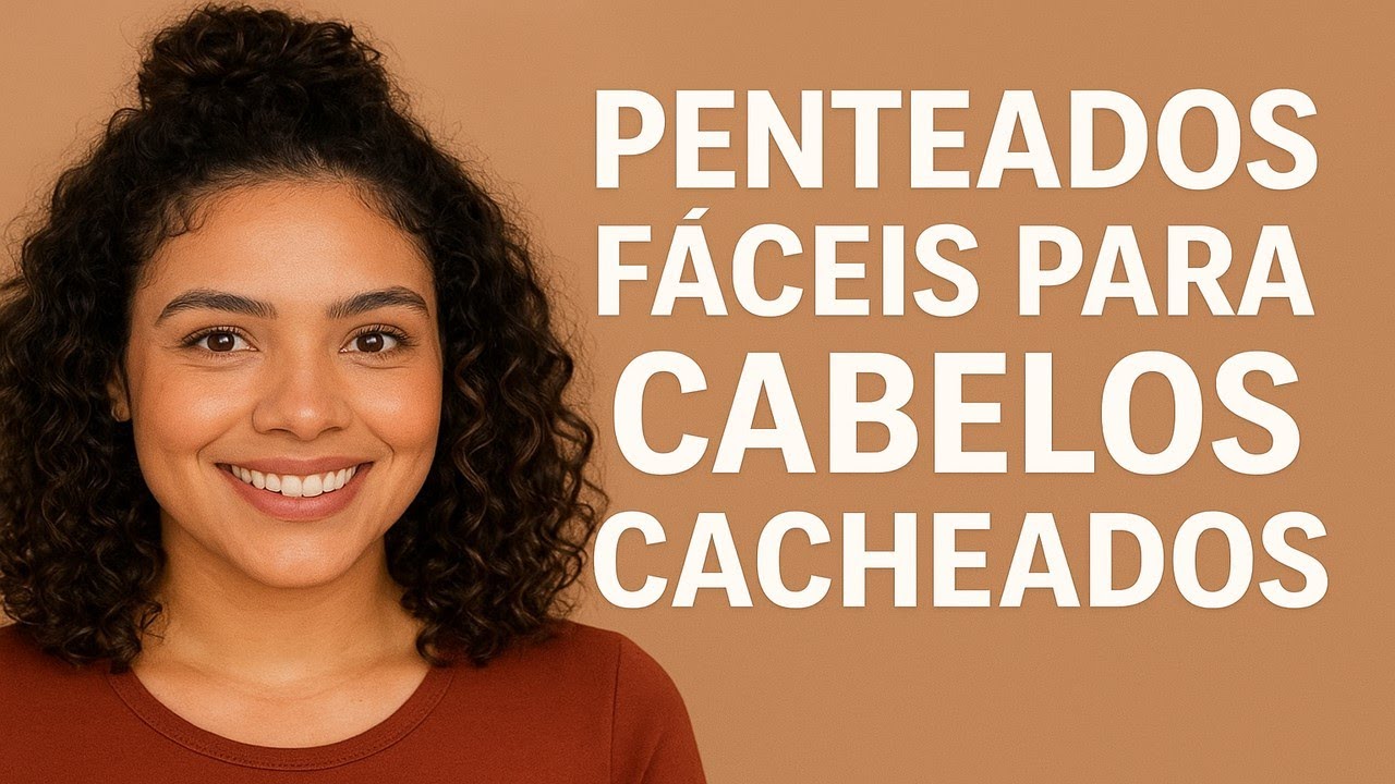 Penteados fáceis para cabelos cacheados fazer sozinha - YouTube
