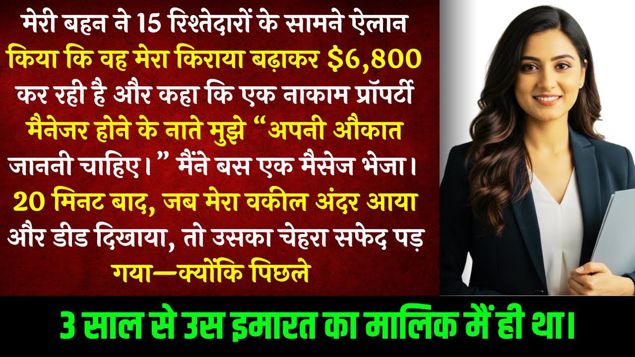 बहन ने मेरा किराया तीन गुना कर $6,800 किया—मैं शांत रहा, पर उसका चेहरा उड़ गया… इमारत मेरी थी