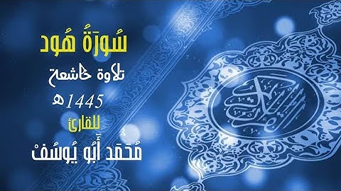 (وَهِيَ تَجْرِي بِهِمْ ) تلاوة إبداعية فاضت جمالا من سورة هود للقارئ محمد أبو يوسف -برواية ورش-