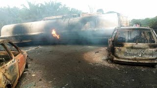 Tömegszerencsétlenséget okozott egy felrobbant benzinszállító Nigériában