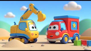 Toy Truck Excavator 🚜 vs Delivery Truck 🚚 | Big Power Challenge Adventure for Toddlers