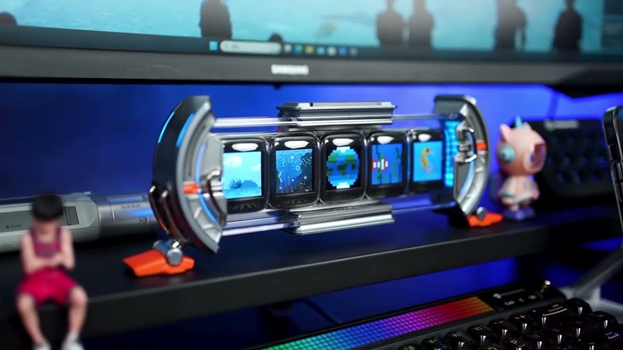 Divoom Times Gate - Cyberpunk Gaming Setup Digital Clock with