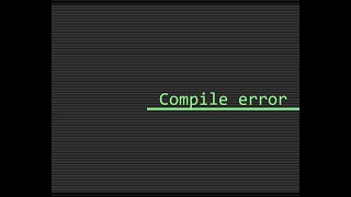 Compile error