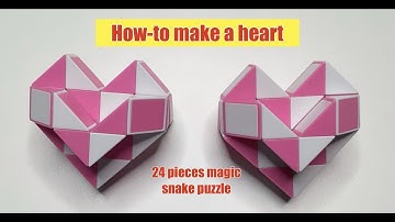 How to make a heart - Magic snake puzzle 24 pieces