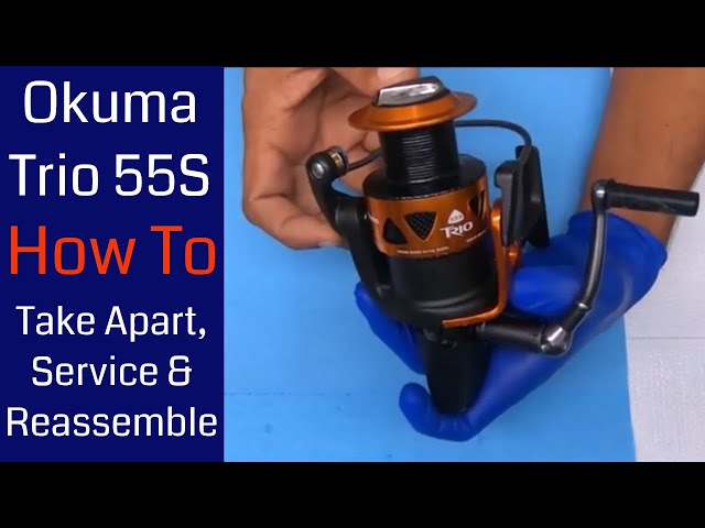 Okuma Trio 55S Fishing Reel - How to take apart, service and reassemble 