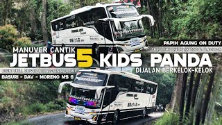 JETBUS 5 TERGANTENG‼️KAWAL 'KIDS PANDA' DIJALUR EXTREME 😱 SAMBIL MAINKAN TELOLET BASURI TERBARU 🥳🎉