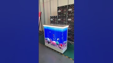 LED screen counter table#ledtable #djbooth #exhibitionbooth#frontdesk #receptiondecor #djtable
