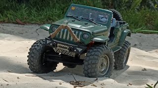RC MN128 JEEP RUBICON 1/12 SCALE, CUSTOM BODY WITH BIG TIRE !!!