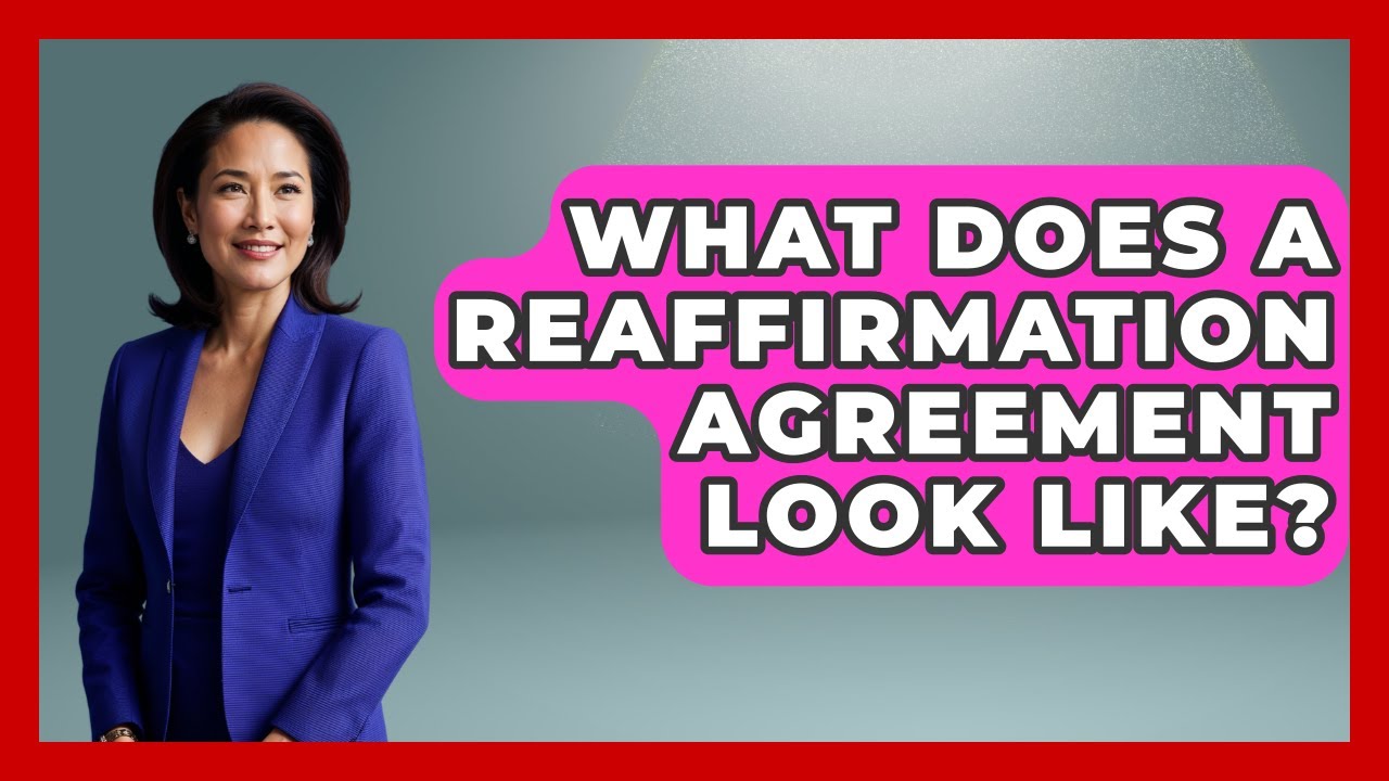 What Does A Reaffirmation Agreement Look Like? - Your Bankruptcy Advisors