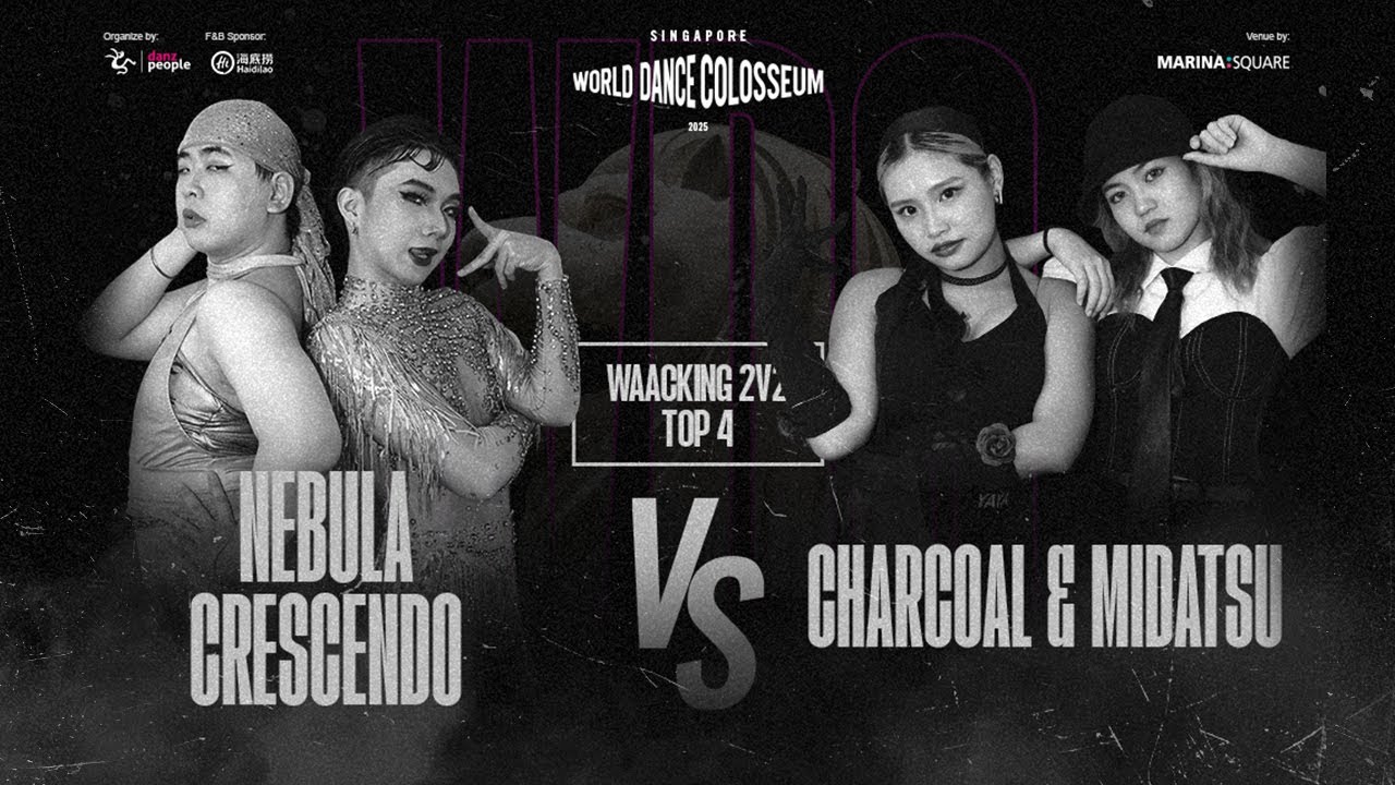 Nebula Crescendo VS Charcoal & Midatsu | Waacking Top 4  | World Dance Colosseum Singapore 2025