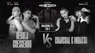 Nebula Crescendo VS Charcoal & Midatsu | Waacking Top 4  | World Dance Colosseum Singapore 2025
