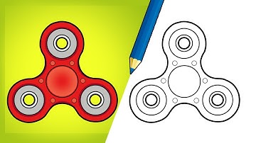 How to Draw Fidget Spinner - Step by Step