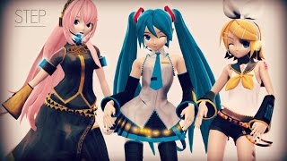 Mmd Step Ft. Miku, Rin And Luka Effect Practice