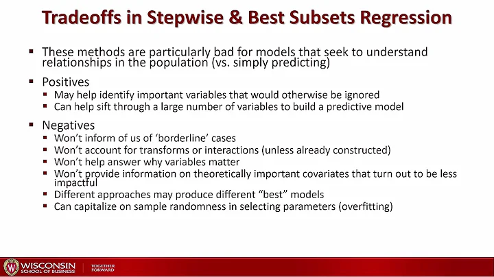 Business analytics II - Week 5 - 05 About Best Subsets and Stepwise Regression