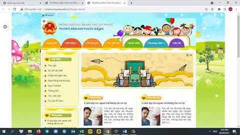HƯỚNG DẪN NHANH CỔNG THÔNG TIN ĐIỆN TỬ( Website Portal Trường Học).