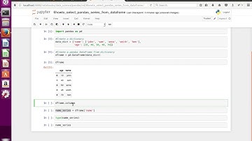 Pandas How to select a Series from a DataFrame