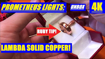 Prometheus Lambda Solid COPPER Ruby Spinning Top Unboxing 4K