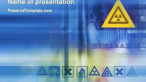 Radioactive Sign PowerPoint Template by PoweredTemplate.com