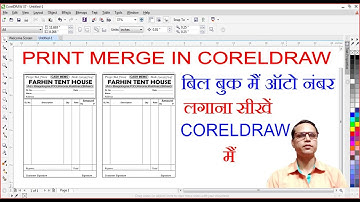 HOW TO PRINT MERGE AUTO NUMBERING IN CORELDRAW | coreldraw tutorial kgn graphics