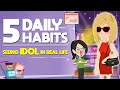 Improve your english through story  first time seeing idol in real life  5 daily habits