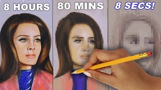 Drawing The Same Thing In 8 Hours, 80 Minutes & 8 Seconds! (i think i did good!!)