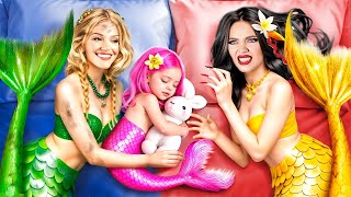 I Was Adopted By Mermaid! Mom Mermaid vs Stepmom Mermaid!