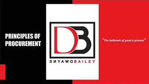 The principles of procurement