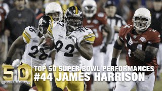 #44: James Harrison Super Bowl XLIII Highlights | Top 50 Super Bowl Performances