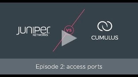 How to configure access ports with Juniper and NVIDIA Cumulus Linux