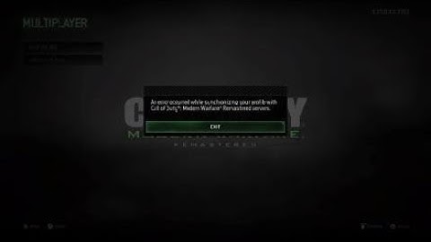 Call of Duty®: Modern Warfare® Remastered Player Profile Sync Error LVL1 STUCK!!