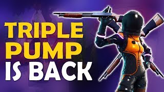 TRIPLE PUMP IS BACK | DOUBLE PUMP | NEW UPDATE & SHOTGUN MECHANICS - (Fortnite Battle Royale)