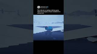 A delivery game where you drive a military tank through a frozen post-apocalyptic wasteland