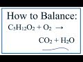 Balancing Combustion Reactions