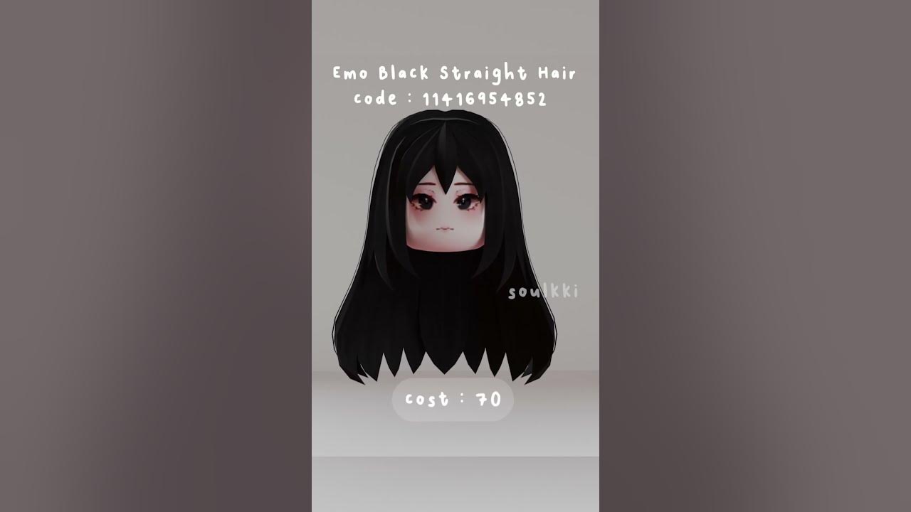 Roblox Aesthetic Black Y2K hair codes #8 part 2 