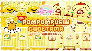 POMPOMPURIN & GUDETAMA FLOOR - SPEEDBUILD - Hello kitty cafe - Roblox