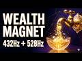 432Hz WEALTH MAGNET 💸 Manifest Financial Abundance While You Sleep (15 Min)