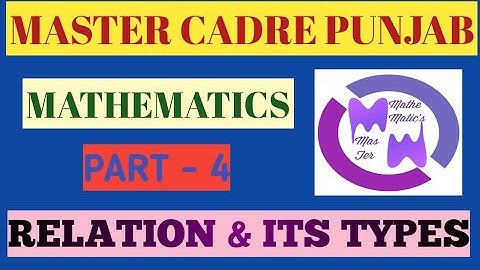 Relation & its types| set theory | Master cadre | pgt |tgt | CSIR UGC NET |11th & 12th class topic