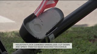 Flock cameras cut down, vandalized on Washington Avenue