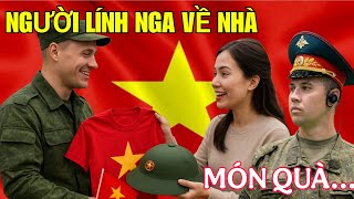 😱 Vợ lính Nga bật khóc khi nhận món quà bất ngờ từ Việt Nam: Mũ cối và áo cờ đỏ sao vàng!