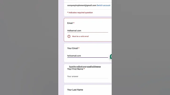 Google form tip for collecting only valid email addresses