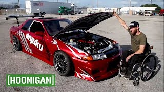 [HOONIGAN] Unprofessionals - Chairslayer Duct Tapes Foot to Enjuku Racing's 500HP R32 Skyline!