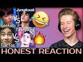 HONEST REACTION to KOOKIE vs JUNGKOOK and BTS TAETAE vs TAEHYUNG