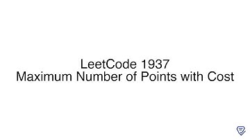 LeetCode 1937: Maximum Number of Points with Cost
