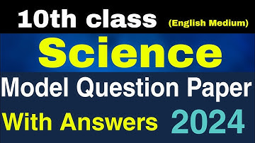 Sslc Science Model Question Paper With Answers 2024 English Medium | 10th Science MQP Answers 2024