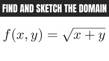 Find and Sketch the Domain of the Square Root Function f(x, y) = sqrt(x + y)